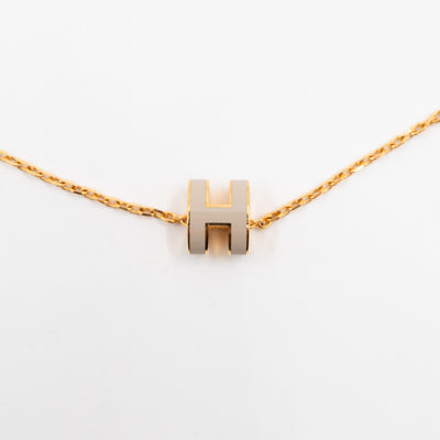 Mini Pop H Necklace Marron Glace Gold