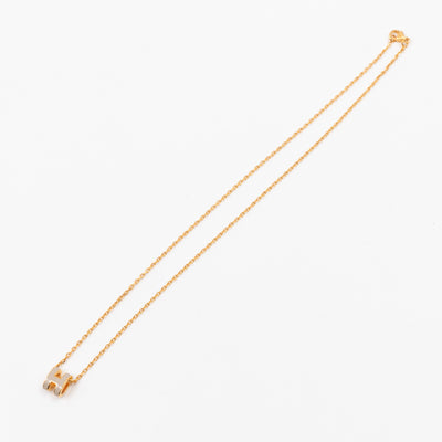 Mini Pop H Necklace Marron Glace Gold