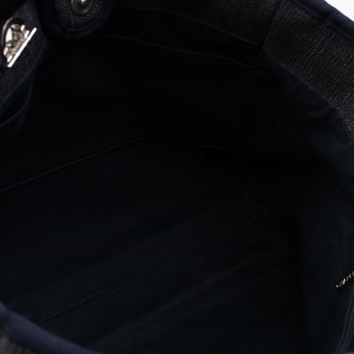 Deauville Medium Tote Dark Blue Canvas
