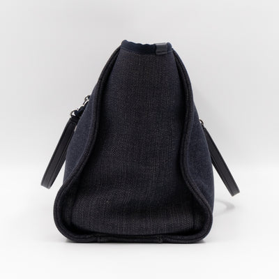 Deauville Medium Tote Dark Blue Canvas