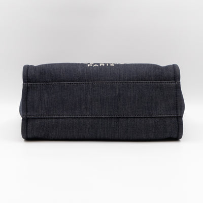 Deauville Medium Tote Dark Blue Canvas