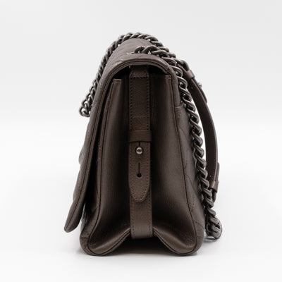 City Rock Flap Bag Jumbo Metallic Goatskin