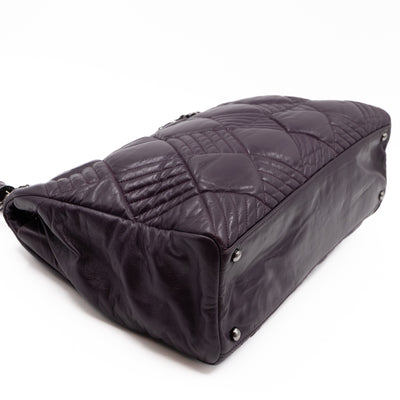 In & Out Flap Bag Maxi Purple Lambskin