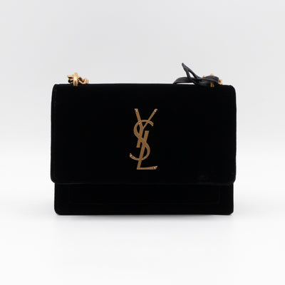 Sunset Mini Black Velvet Gold
