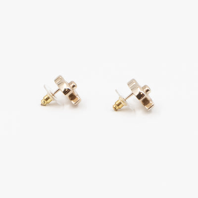 CC Turn-Lock Earrings Light Gold
