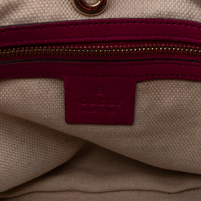 Soho Tassel Chain Tote Crumpled Patent Fuchsia