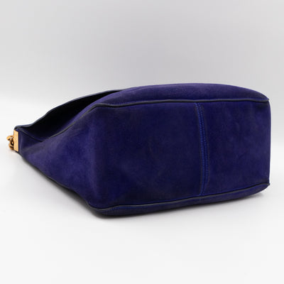 Gourmette Medium Purple Blue Suede