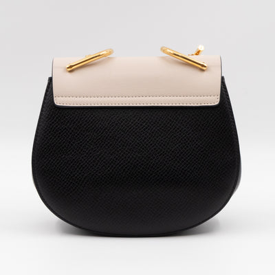 Drew Black White Leather Gold