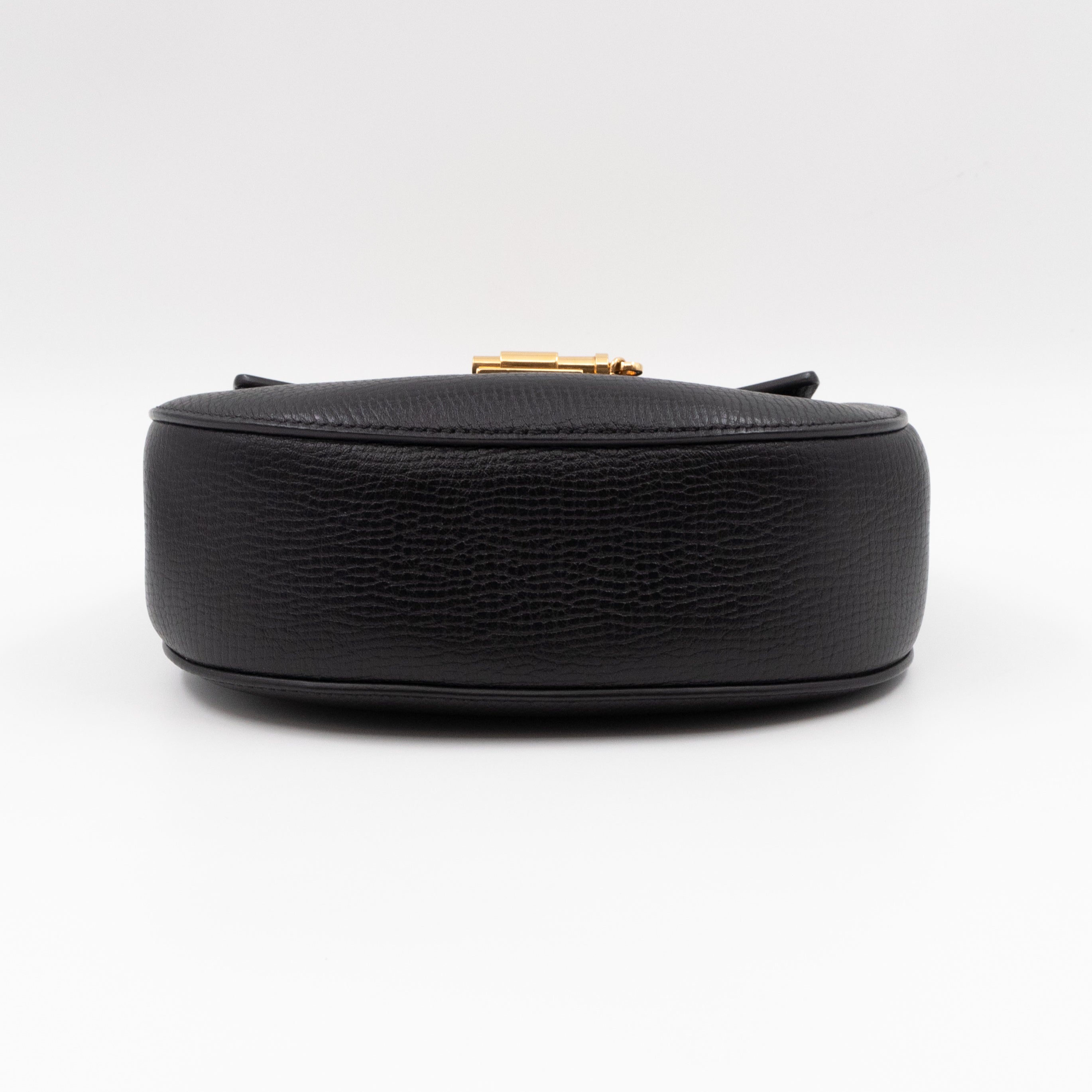 Drew Black White Leather Gold