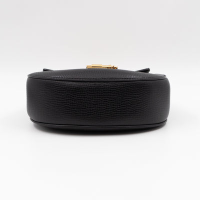 Drew Black White Leather Gold