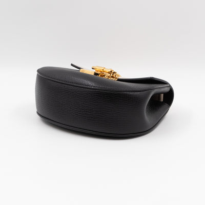 Drew Black White Leather Gold