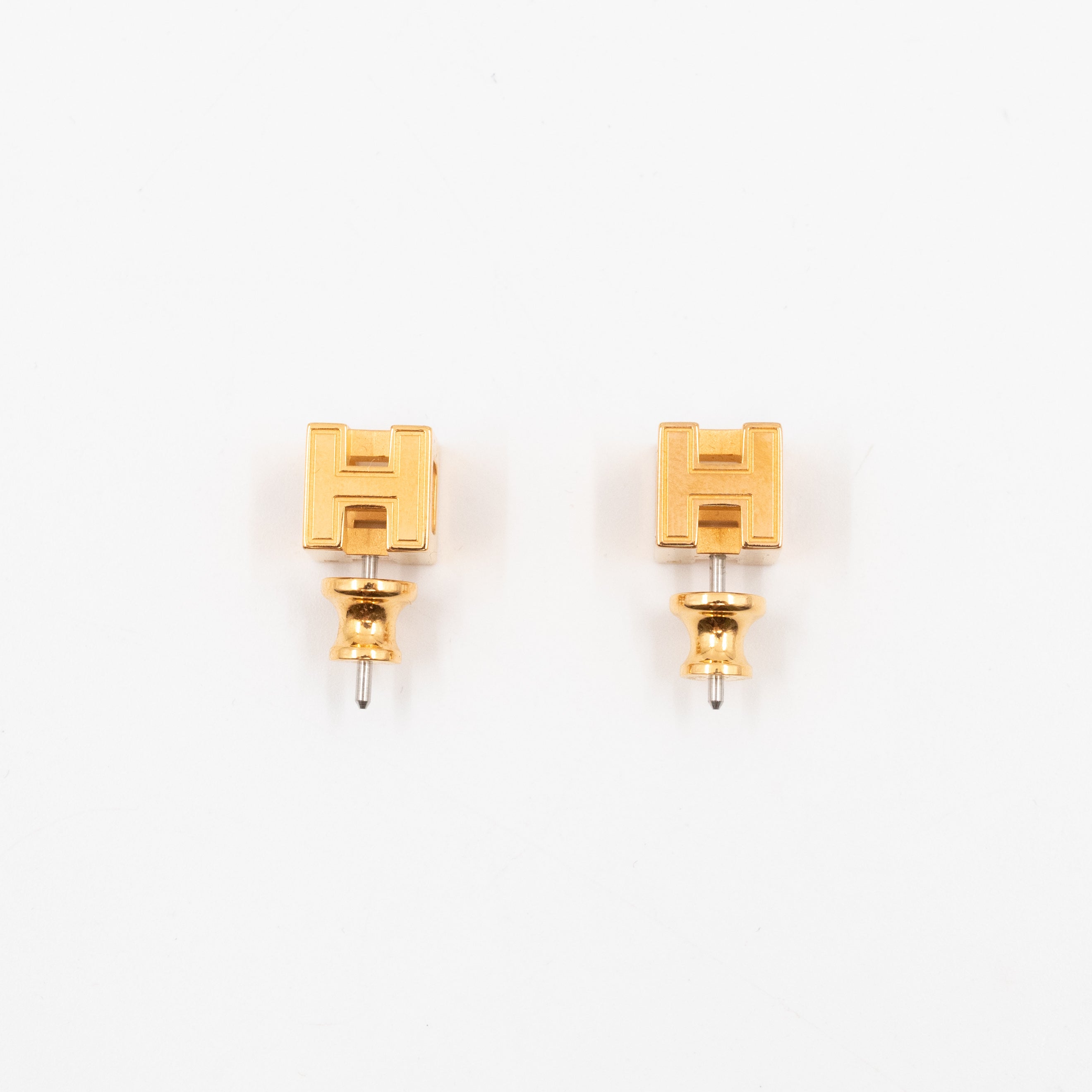 Cage d'H Earrings Black Gold