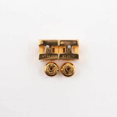 Cage d'H Earrings Black Gold