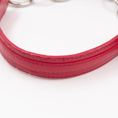 Medium Soft Shopping Tote Raspberry Red Cannage Leather