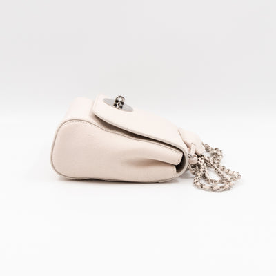 Lily Small Cream Leather Silver