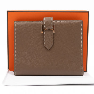 Bearn Compact Wallet Etoupe Leather