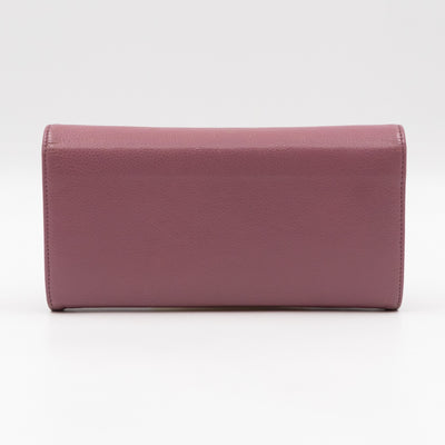 Continental Flap Wallet Mauve Caviar