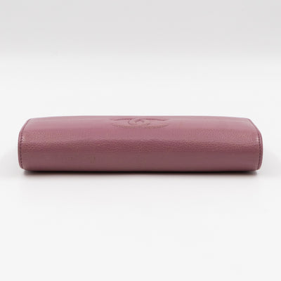 Continental Flap Wallet Mauve Caviar