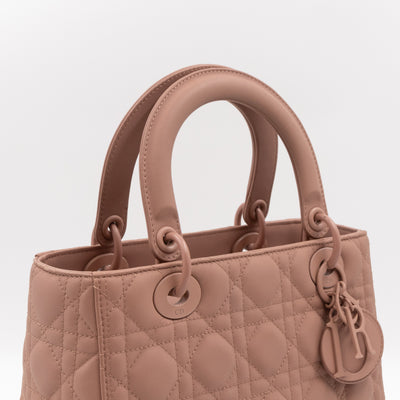 Lady Dior Medium Blush Ultramatte Leather