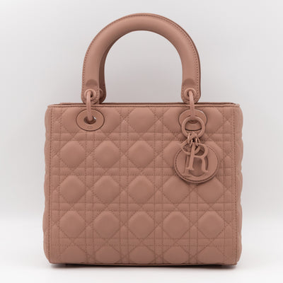 Lady Dior Medium Blush Ultramatte Leather