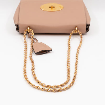 Lily Small Beige Leather Gold