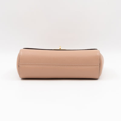 Lily Small Beige Leather Gold