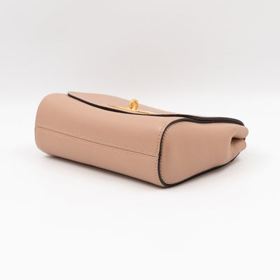 Lily Small Beige Leather Gold