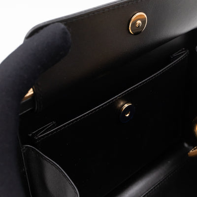 DG Unique Box Flower Handbag Embellished Lurex and Leather