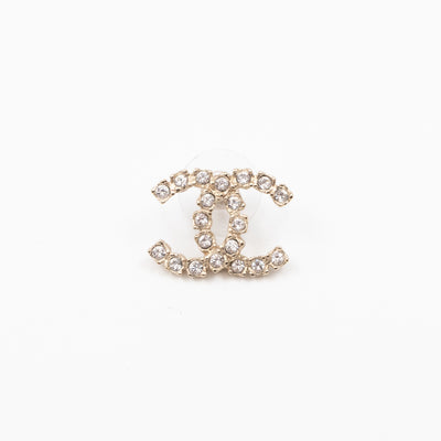 CC Crystal Earrings Light Gold