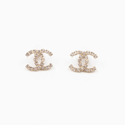 CC Crystal Earrings Light Gold