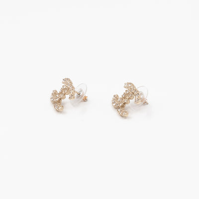 CC Crystal Earrings Light Gold
