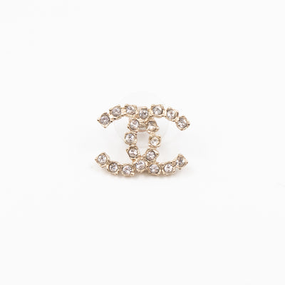CC Crystal Earrings Light Gold