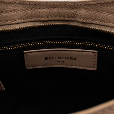 Classic City S Metallic Edge Beige Leather