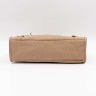 Classic City S Metallic Edge Beige Leather