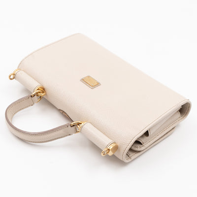Sicily Lipstick White Dauphine Leather