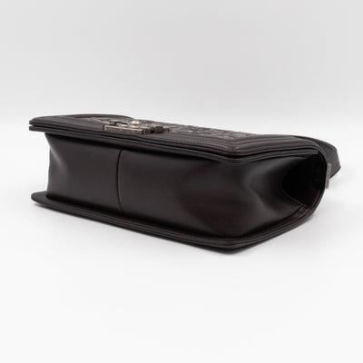 Cordoba Boy Bag Medium Dallas Paris Brown Engraved Leather