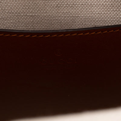 GG Matelassé Small Brown Leather