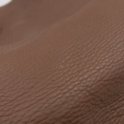 Twill Shoulder Bag Brown Leather