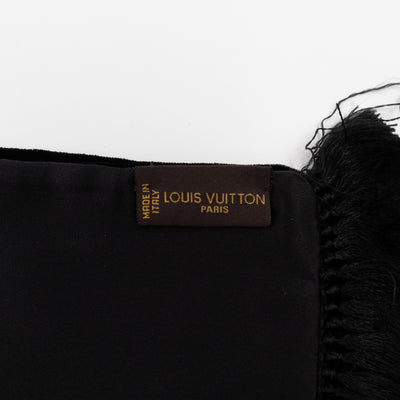 Velvet Stole Scarf Black