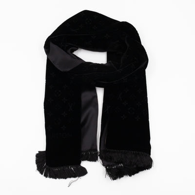 Velvet Stole Scarf Black