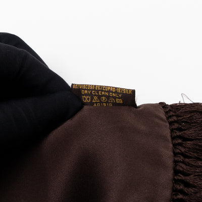 Velvet Stole Scarf Brown
