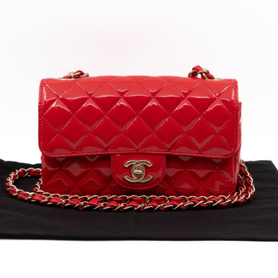 Classic Mini Rectangular Red Patent Leather
