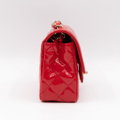 Classic Mini Rectangular Red Patent Leather