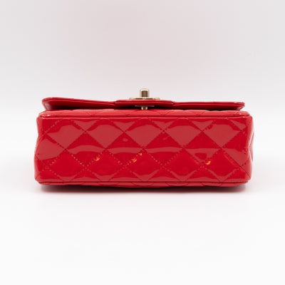 Classic Mini Rectangular Red Patent Leather
