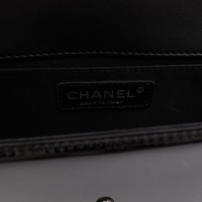 Boy Bag Small Black Metallic Patent Leather