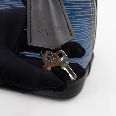 Alma BB Epi Leather Denim Blue Black