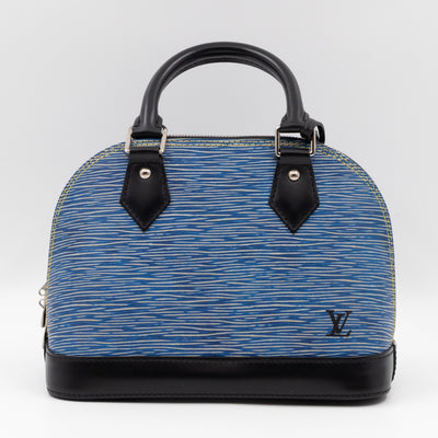 Alma BB Epi Leather Denim Blue Black