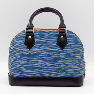 Alma BB Epi Leather Denim Blue Black
