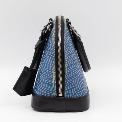 Alma BB Epi Leather Denim Blue Black