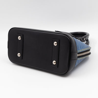 Alma BB Epi Leather Denim Blue Black